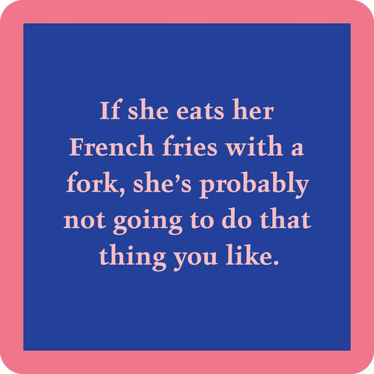 Drinks on Me coasters - French Fries