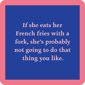 Drinks on Me coasters - French Fries