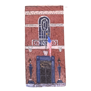 Linda Amtmann Hand Painted Brick - Baltimore City Police Station