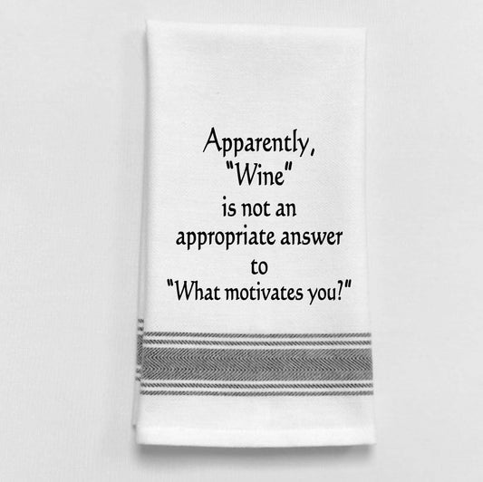 Wild Hare Designs - Apparently, wine is not an appropriate answer... BB-A-109