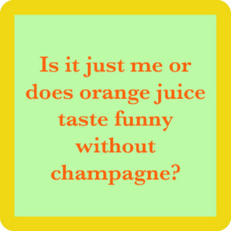 Drinks on Me coasters - Orange Juice