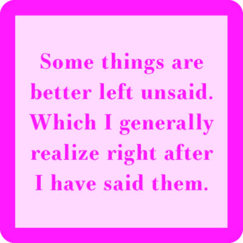 Drinks on Me coasters - Left Unsaid