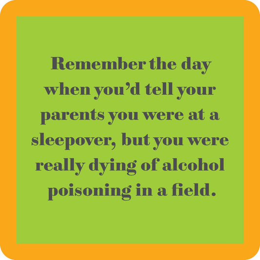 Drinks on Me coasters - Alcohol Poisoning