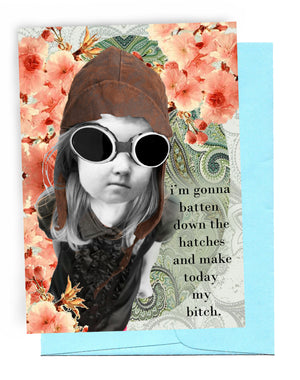 Erin Smith Art - 345 My Bitch Greeting Card