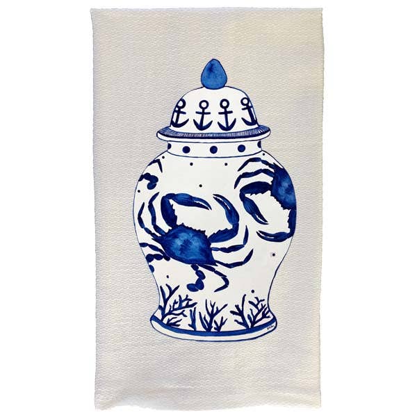 B McVan Designs - Blue Crab Ginger Jar Dish Towel