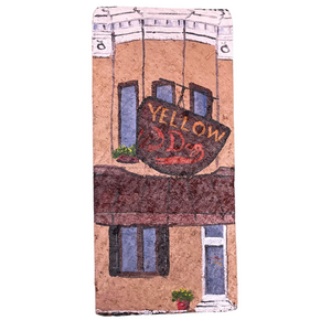 Linda Amtmann Hand Painted Brick -Yellow dog