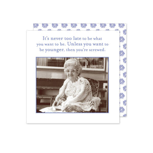 Shannon Martin Design - Never Too Late Beverage Napkin