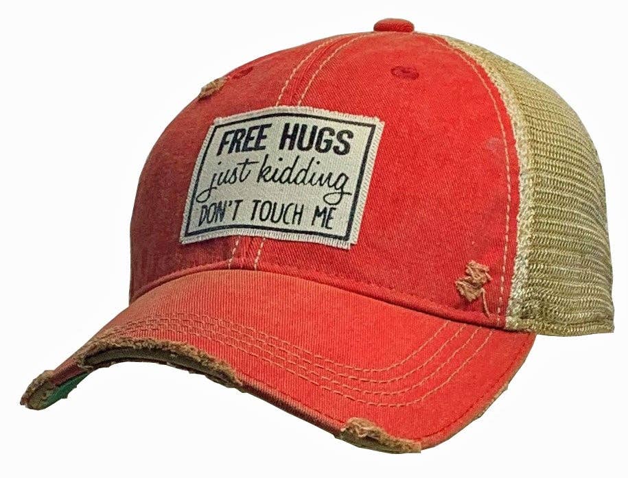 Vintage Life - Free Hugs Just Kidding Don't Touch Me Trucker Hat Cap