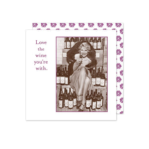 Shannon Martin Design - Love Wine With Beverage Napkin