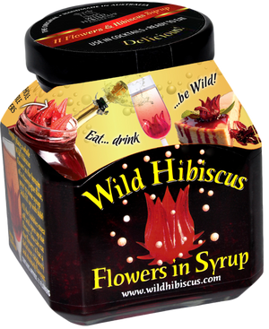 Wild Hibiscus Flower Company - Wild Hibiscus Flowers in Syrup 8.8oz Jar