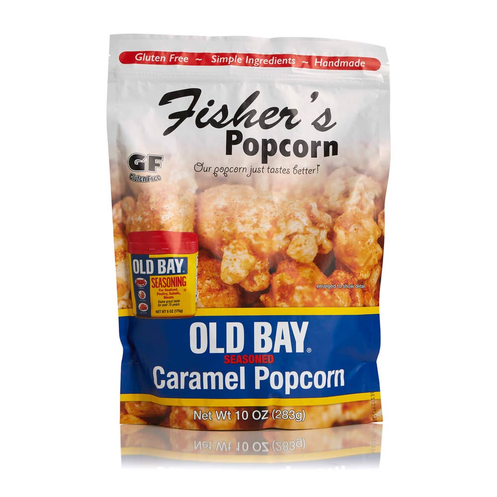 Fisher's Popcorn - OLD BAY Seasoned Caramel Popcorn 10oz