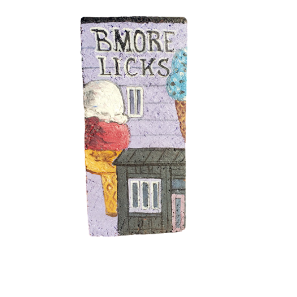 Linda Amtmann Hand Painted Brick- Bmore Licks