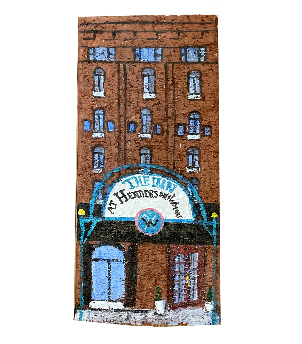 Linda Amtmann Hand Painted Brick- Inn at Henderson's Wharf