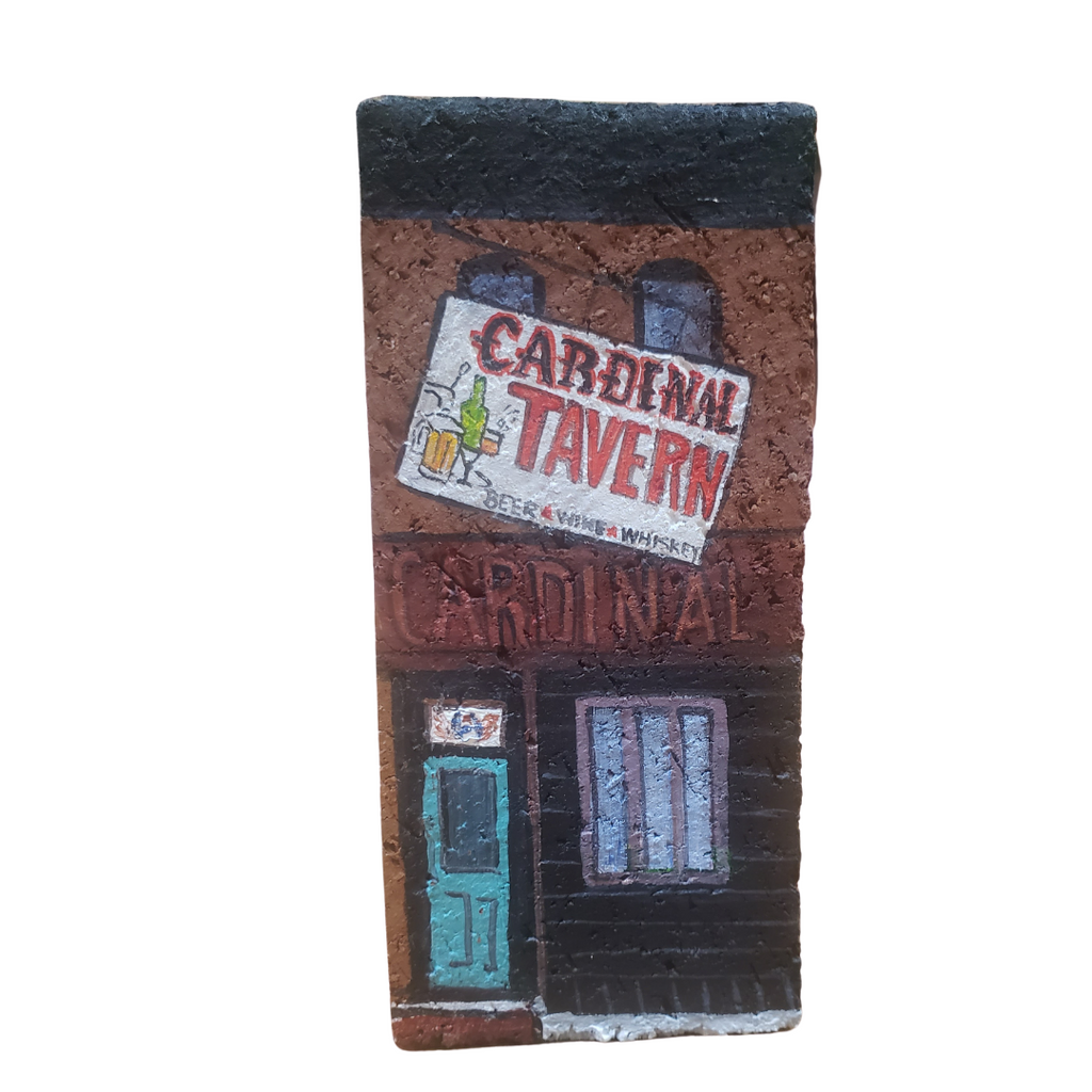 Linda Amtmann Hand Painted Brick- Cardinal Tavern