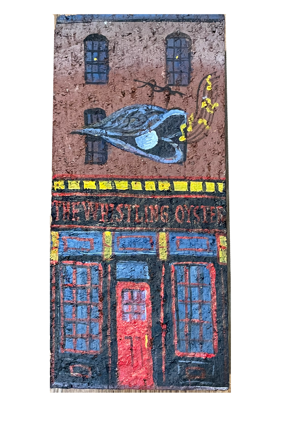 Linda Amtmann Hand Painted Brick- The Whistling Oyster
