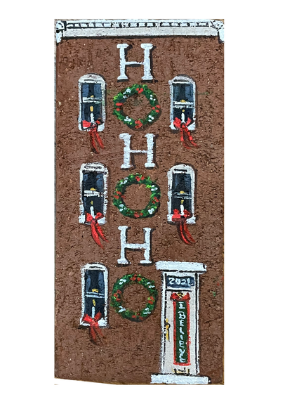 Linda Amtmann Hand Painted Brick- Holiday