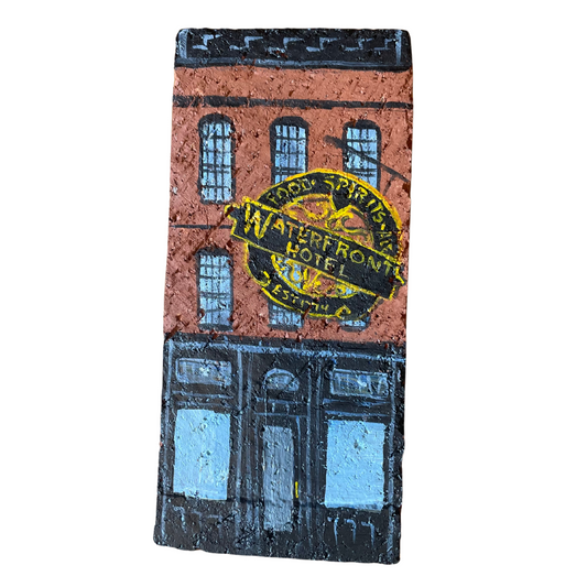 Linda Amtmann Hand Painted Brick - Waterfront Hotel