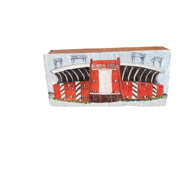 Linda Amtmann Hand Painted Brick- Memorial Stadium