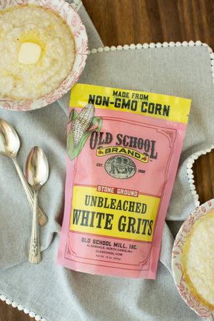 Old School Brand™ - Stone Ground White Grits, 1lb