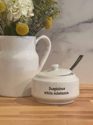 Buffalovely - Suspicious White Substance Porcelain Sugar Bowl