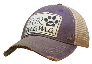 Vintage Life - Fur Mama Distressed Trucker Hat Baseball Cap