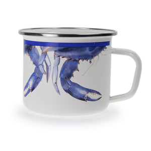 Golden Rabbit Blue Crab Enamel Grand Mug