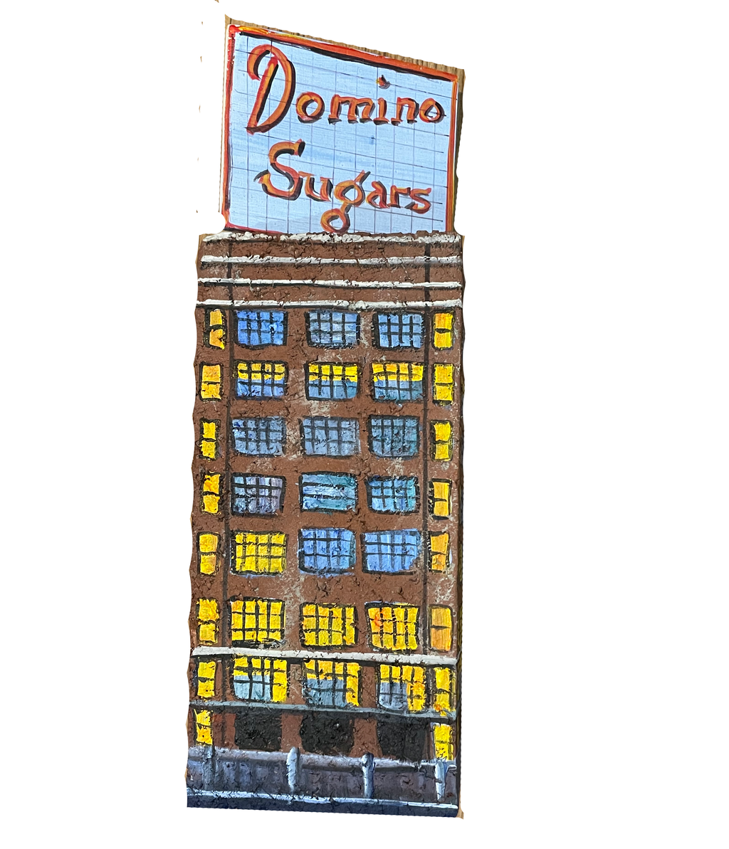 Linda Amtmann Hand Painted Brick- Domino's