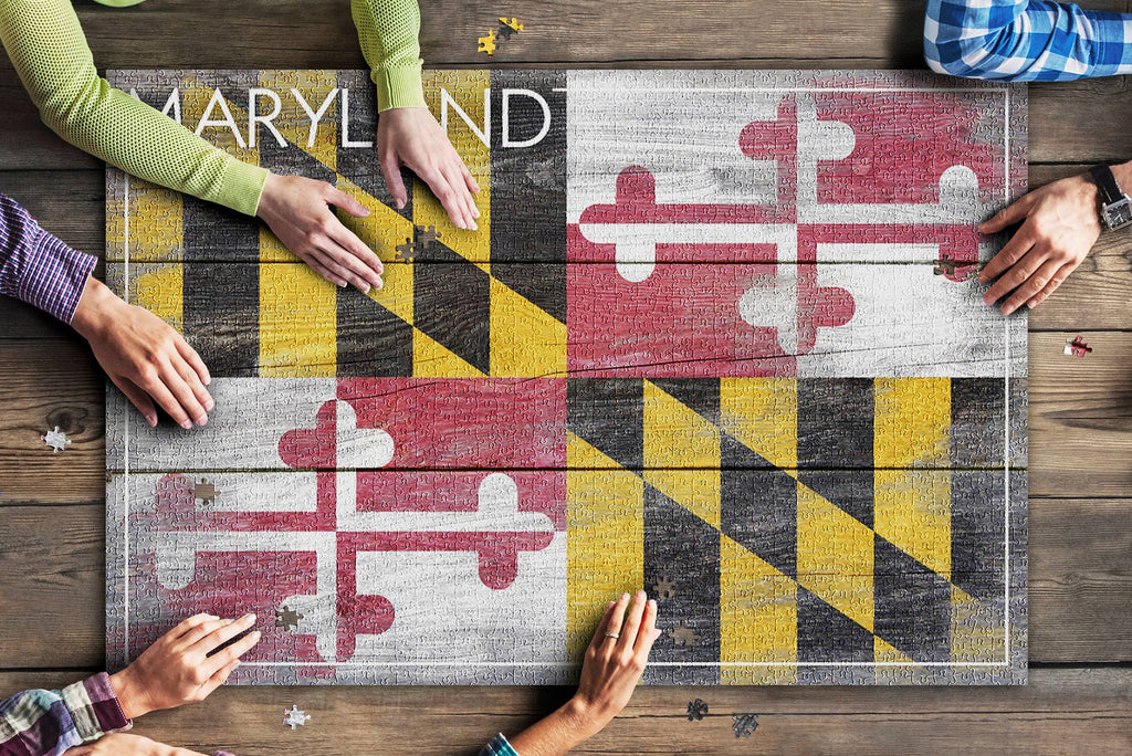 Lantern Press - Maryland Collection Puzzles MD Flag