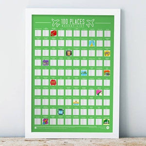 Gift Republic - Bucket List Poster - 100 places