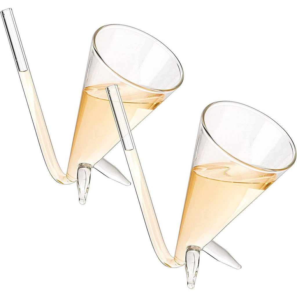 The Wine Savant - 2pk Champagne Shooter With Stands