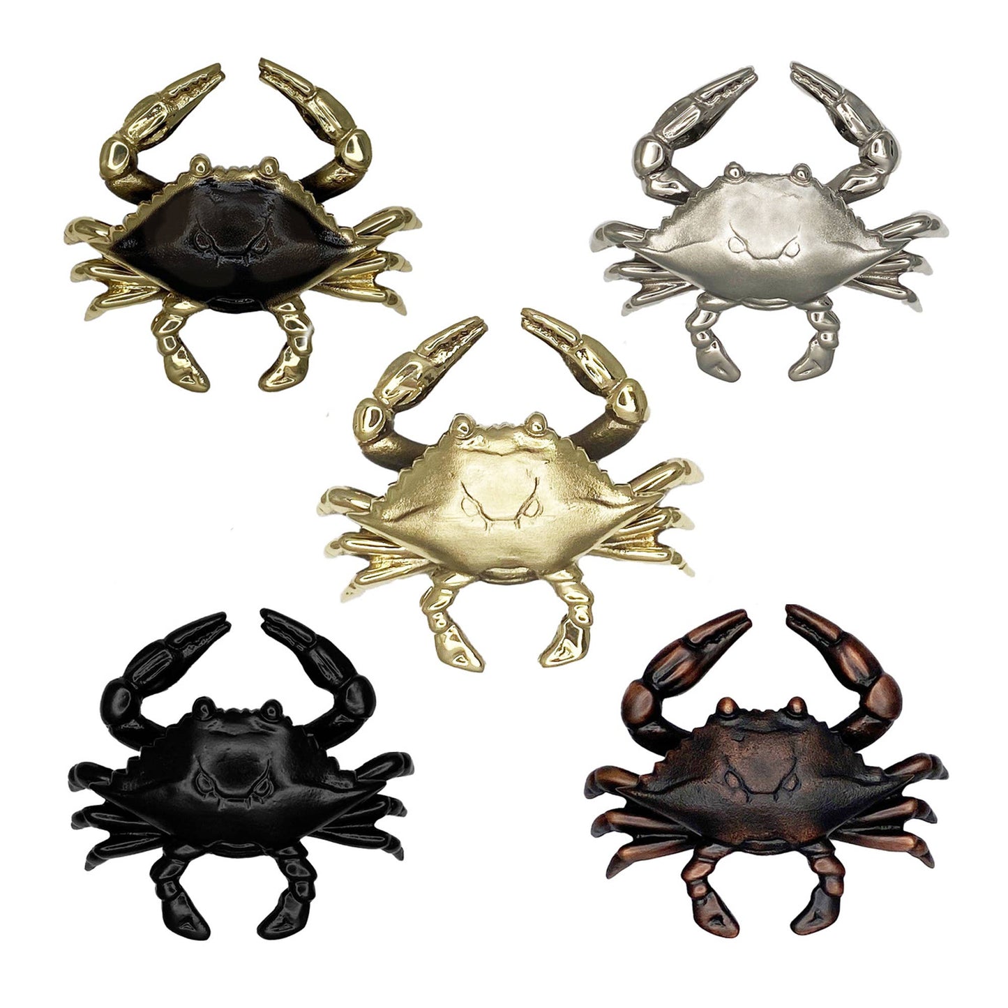 Michael Healy Designs - Crab Door Knocker: 4.5H x 5.25W / Brass