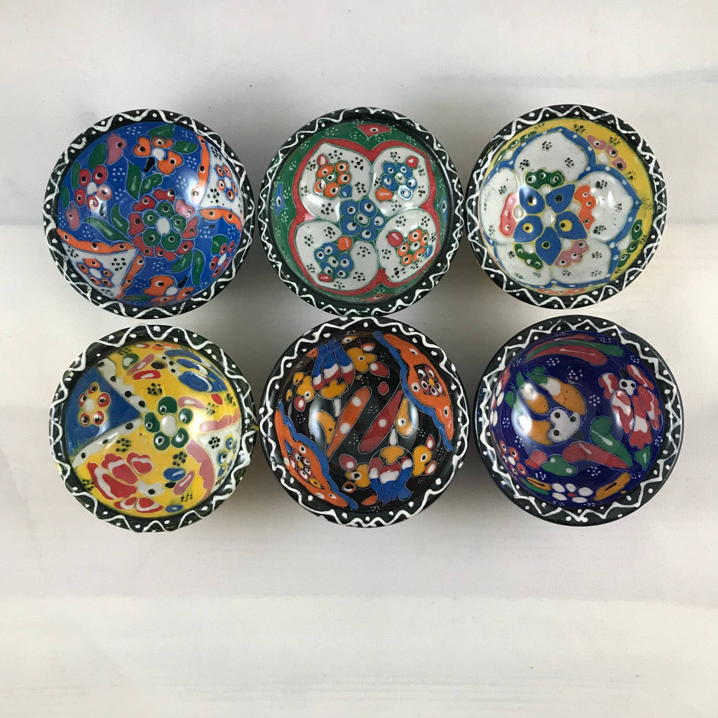 3" Round Embossed Ceramic Dipping Bowl