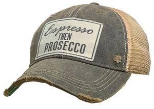 Vintage Life - Espresso Then Prosecco Trucker Hat Baseball Cap