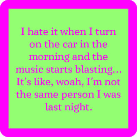 Drinks on Me coasters - Same Person