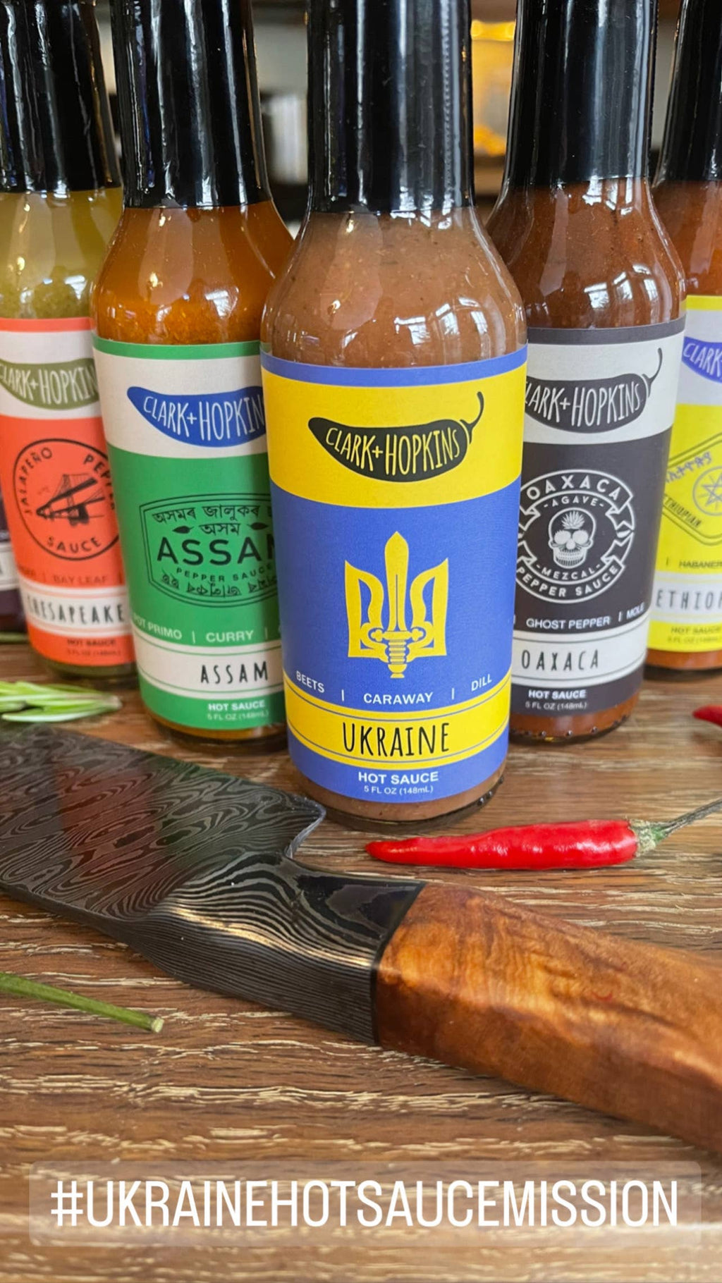 Clark + Hopkins - Ukraine Hot Sauce to benefit World Central Kitchen
