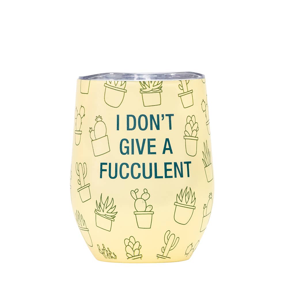 About Face Designs, Inc. - Give A Fucculent Chill Wine Tumbler