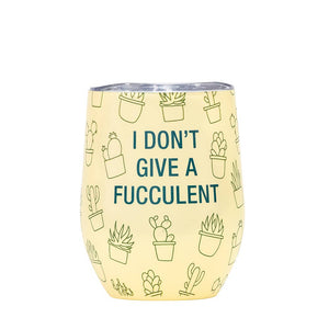 About Face Designs, Inc. - Give A Fucculent Chill Wine Tumbler